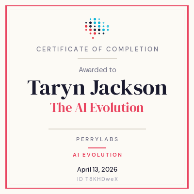 AI Evolution badge for Taryn Jackson